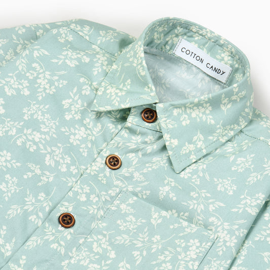 Mint Flora Shirt
