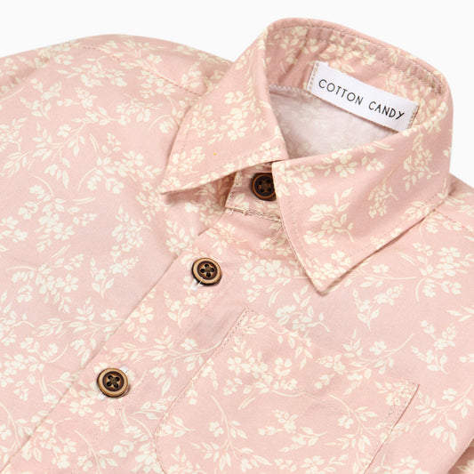 Flora Kids Shirt in Peach