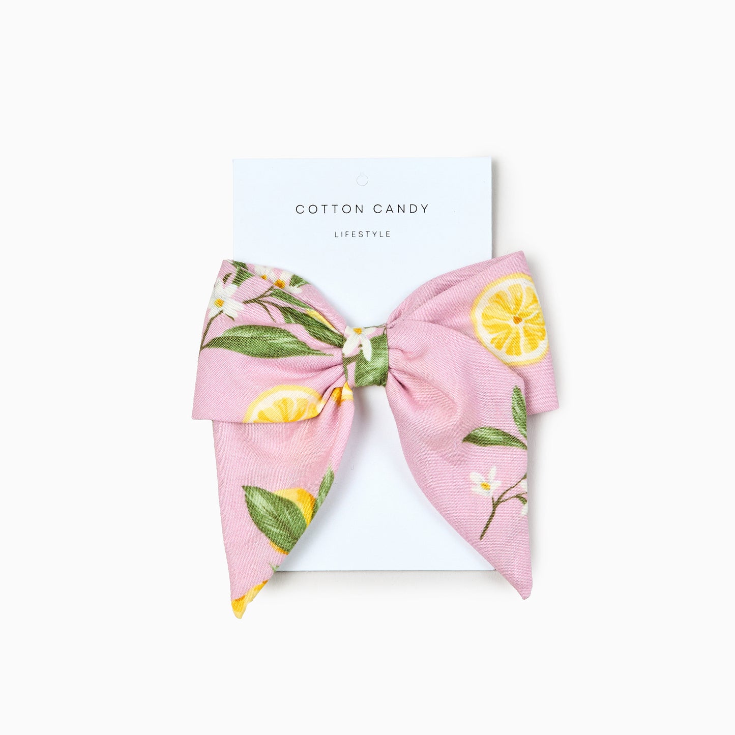 Sailor Bow Clip - Limone Pink