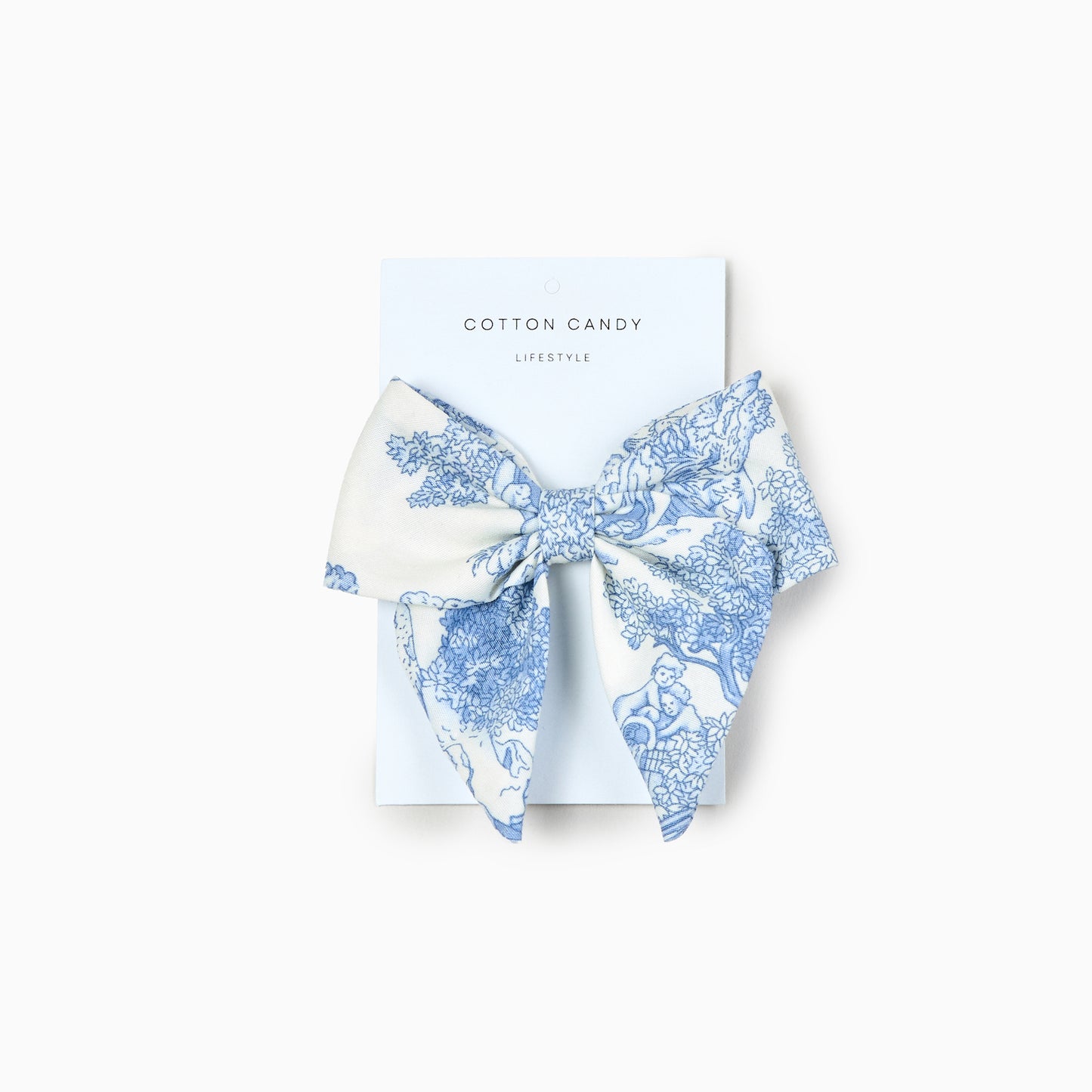 Sailor Bow Clip - Toile Blue