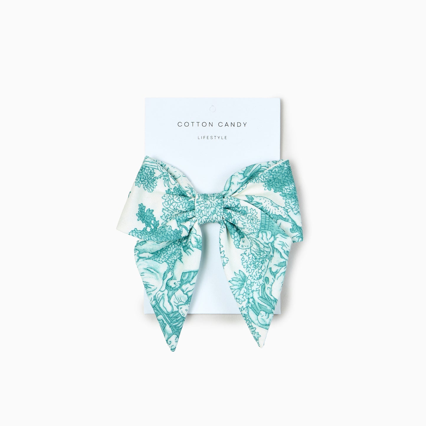 Sailor Bow Clip - Toile Green