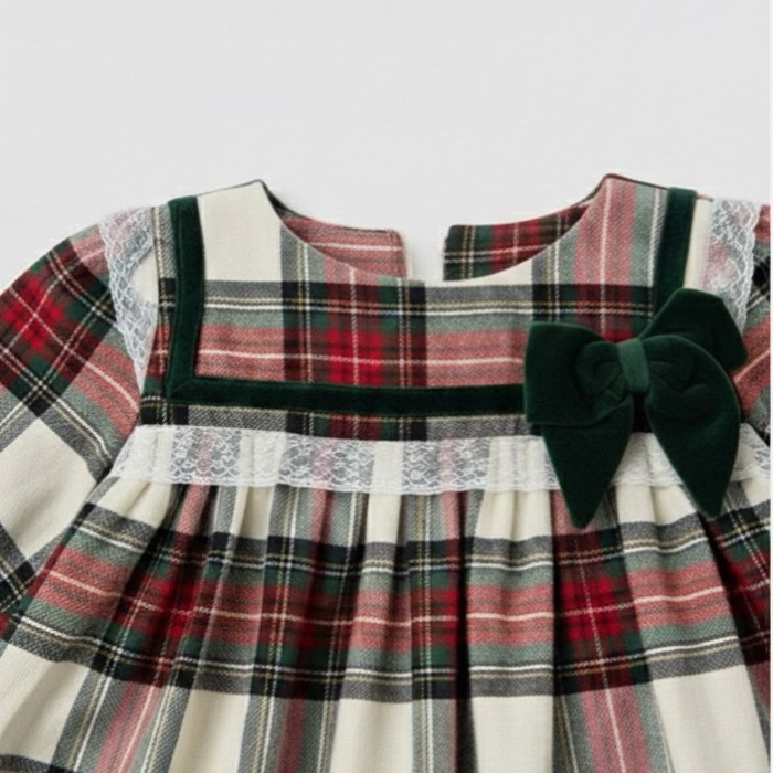 Ivory Plaid Grace Romper