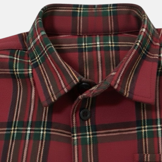 Classic Red Tartan Shirt (Custom Monogram)