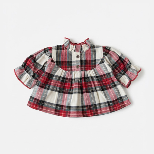 Red Velvet Tiered Skirt Set