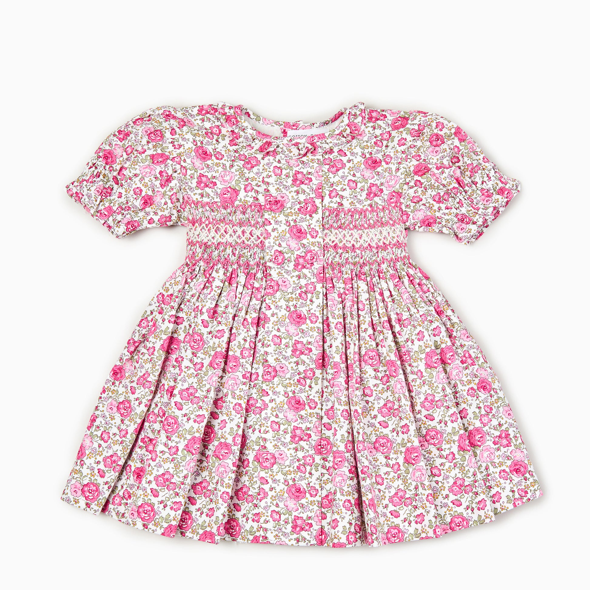 Pink Roses Hand Smocked Dress for Girls | Floral Cotton Dress | Cotton Candy Lifestyle COTTON CANDY LIFESTYLE Pink Roses Hand Smocked Dress for Girls | Floral Cotton Dress | Cotton Candy Lifestyle COTTON CANDY LIFESTYLE