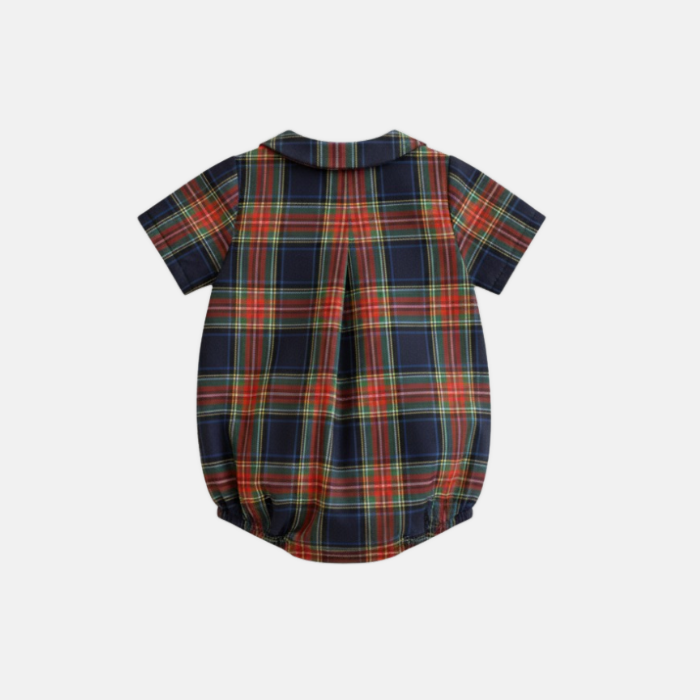 Blue Plaid Romper