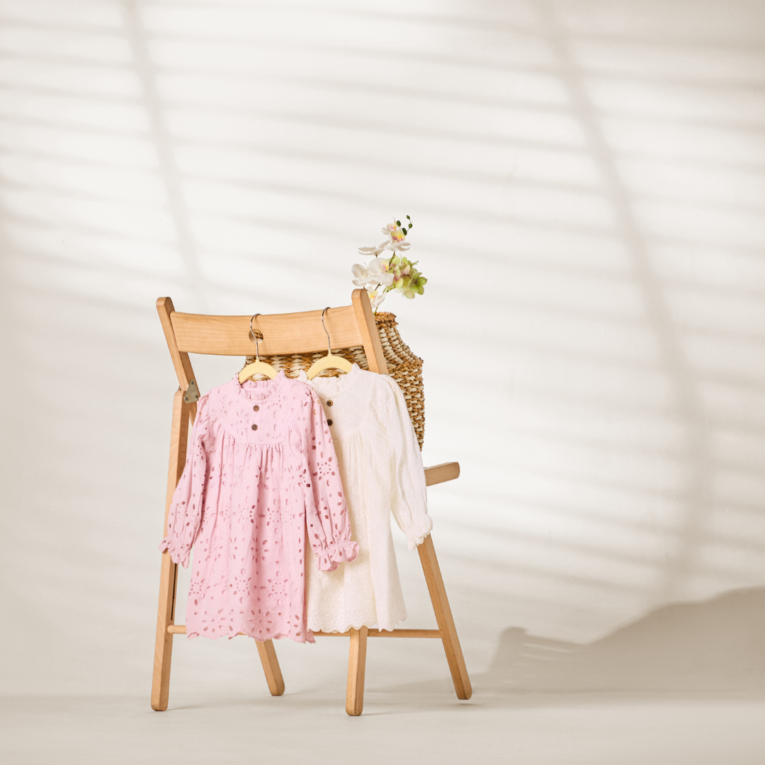Broderie Anglaise Dress in White