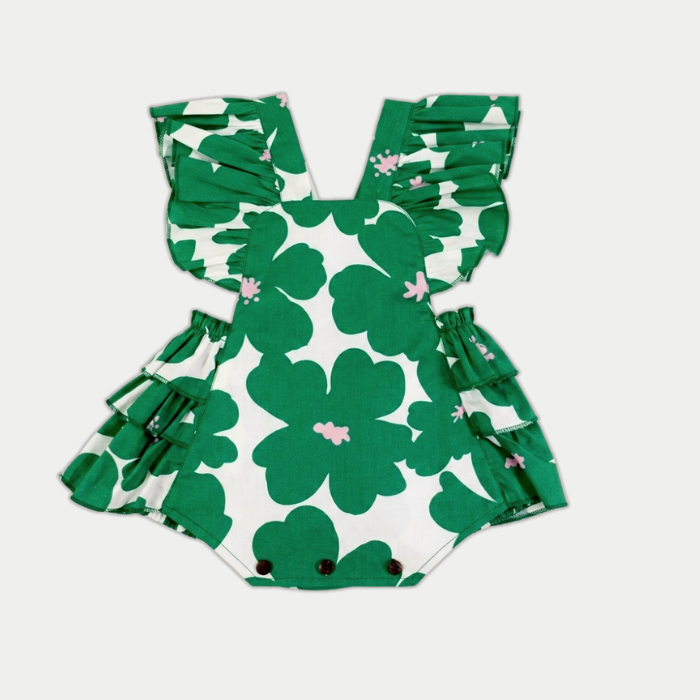 Clover Romper in Green