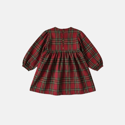 Red plaid dress on a white background