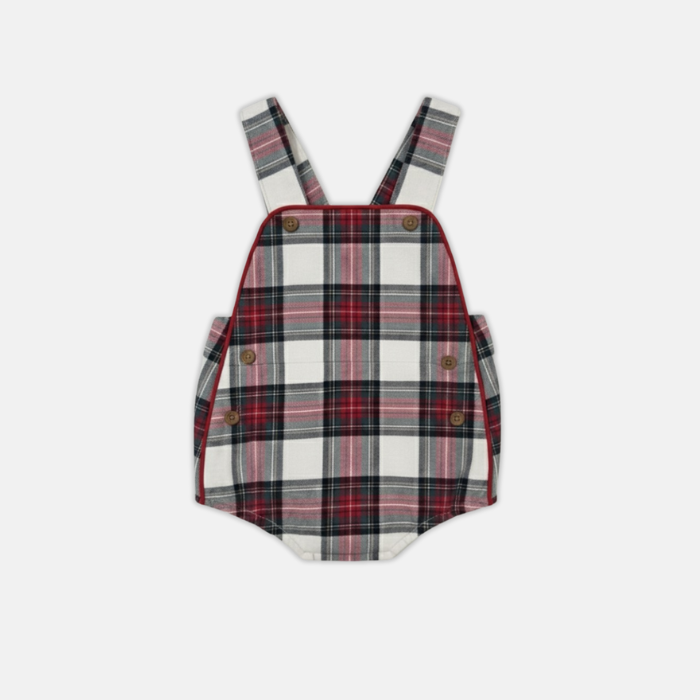 Ivory Plaid Onesie