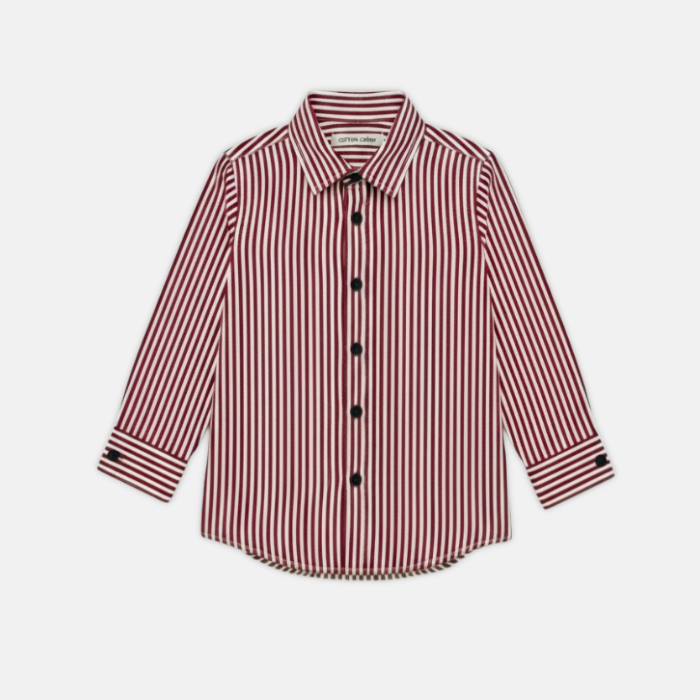 Red Striped Cotton Shirt