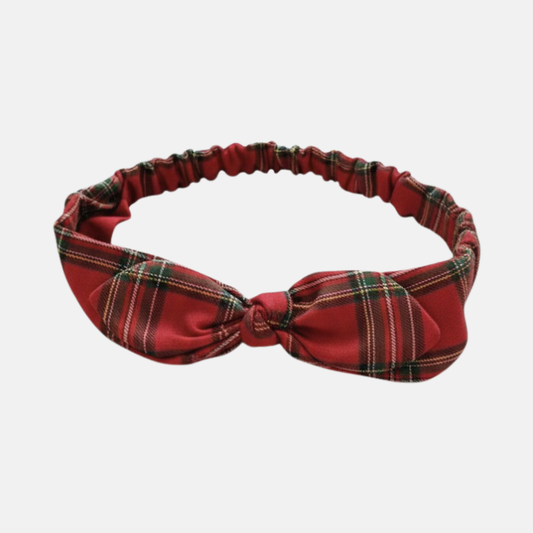 Tartan Rabbit Ear Headband