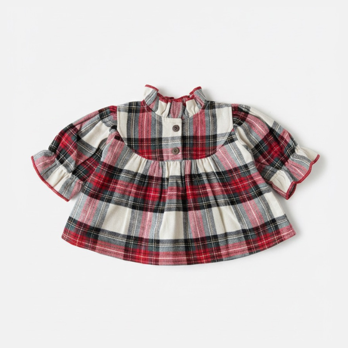 Red Velvet Tiered Skirt Set