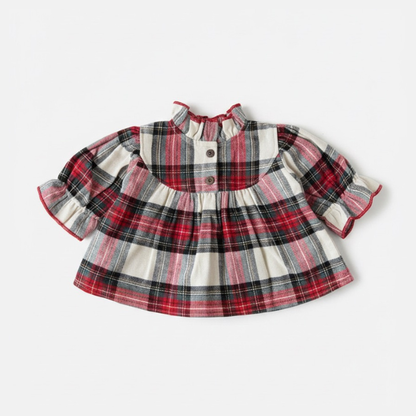 Red Velvet Tiered Skirt Set